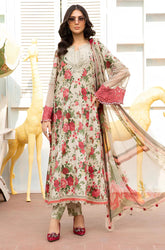 KP785-3 Piece Unstitched Digital Printed Airjet Lawn Suit